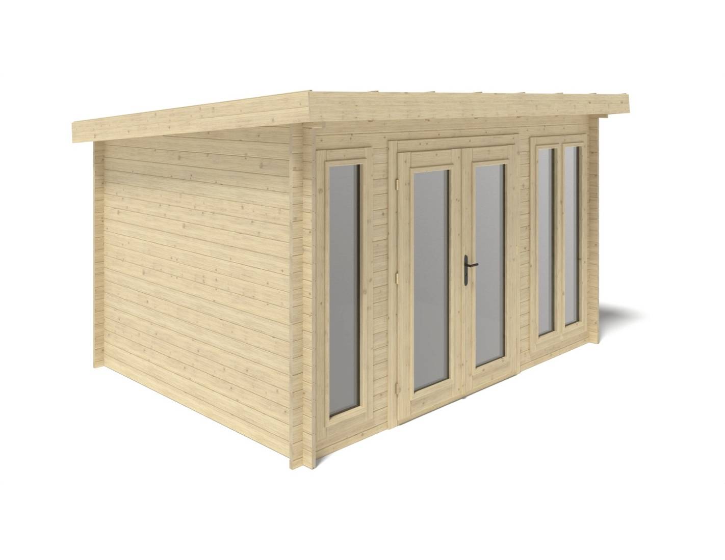 Altanka - Abri de jardin en bois - 12m2 - 4x3m - Ep. 34mm - Couleur: naturel - DOM652 - ALTANKA - Image 4