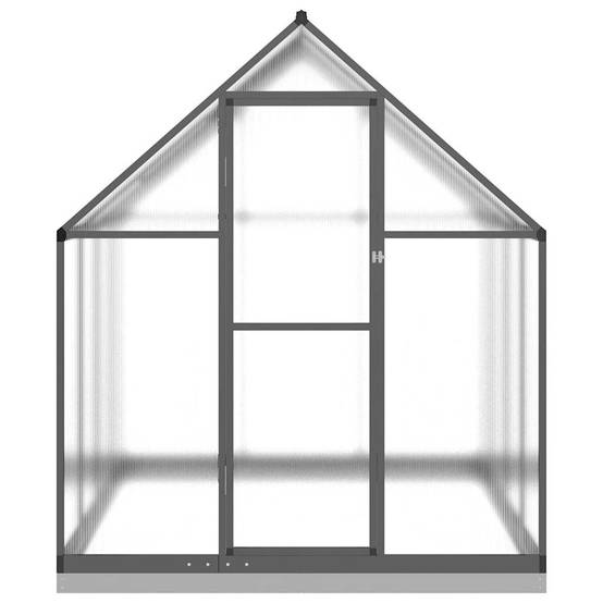 Serre aluminium et polycarbonate anthracite 224 x 169 x 202 cm - PANGIVO - Image 3