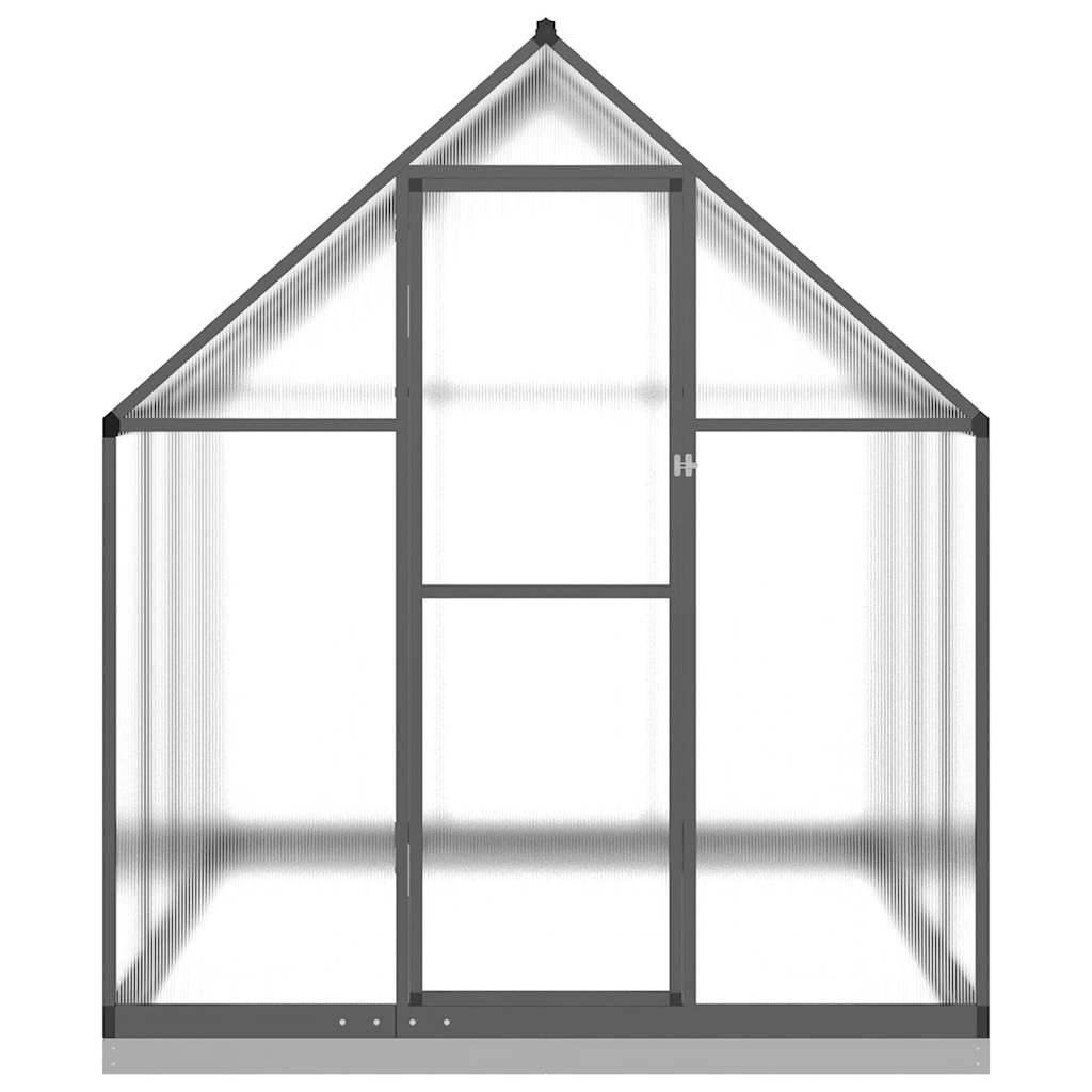 Serre aluminium et polycarbonate anthracite 224 x 169 x 202 cm - PANGIVO - Image 3