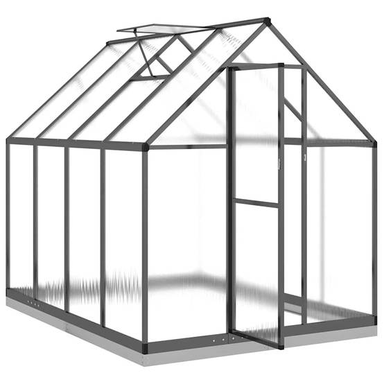 Serre aluminium et polycarbonate anthracite 224 x 169 x 202 cm - PANGIVO - Image 6