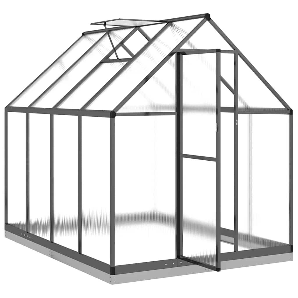 Serre aluminium et polycarbonate anthracite 224 x 169 x 202 cm - PANGIVO - Image 6