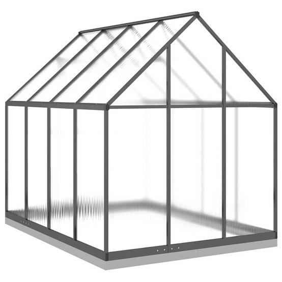 Serre aluminium et polycarbonate anthracite 224 x 169 x 202 cm - PANGIVO - Image 5