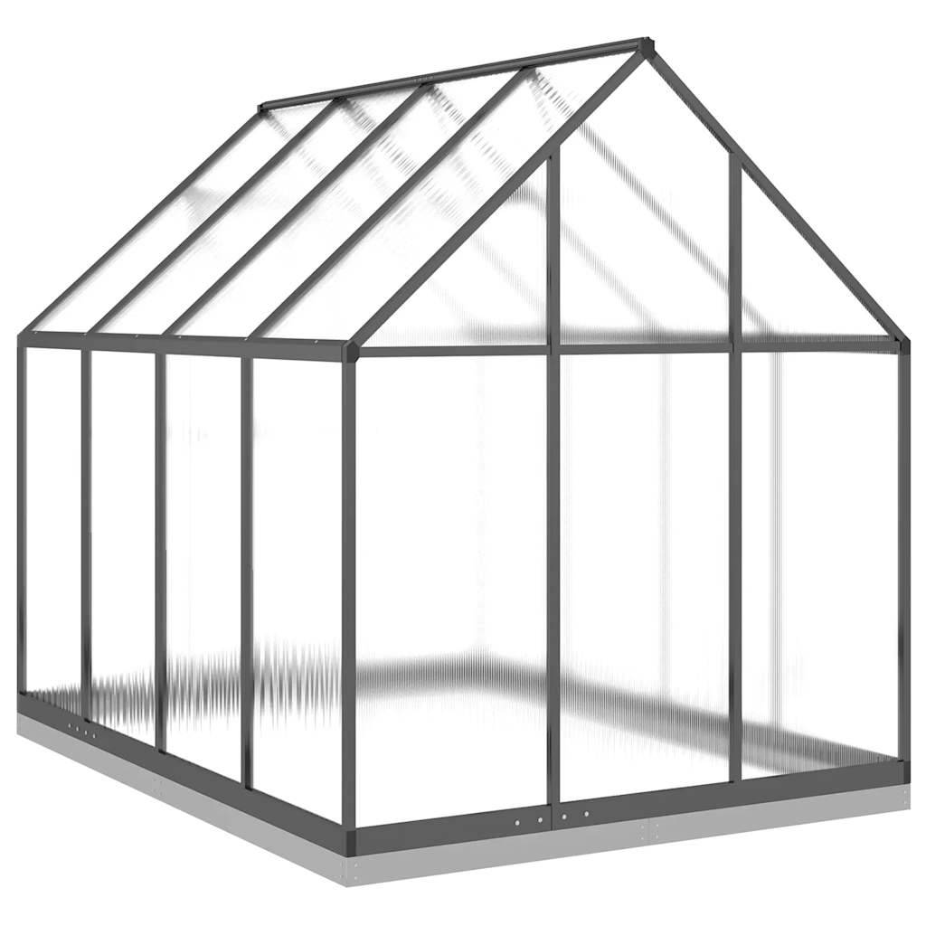 Serre aluminium et polycarbonate anthracite 224 x 169 x 202 cm - PANGIVO - Image 5