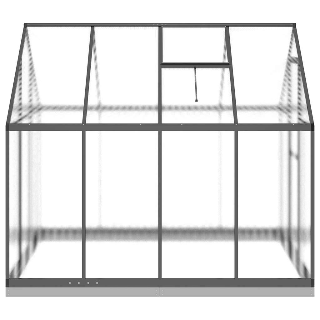 Serre aluminium et polycarbonate anthracite 224 x 169 x 202 cm - PANGIVO - Image 4