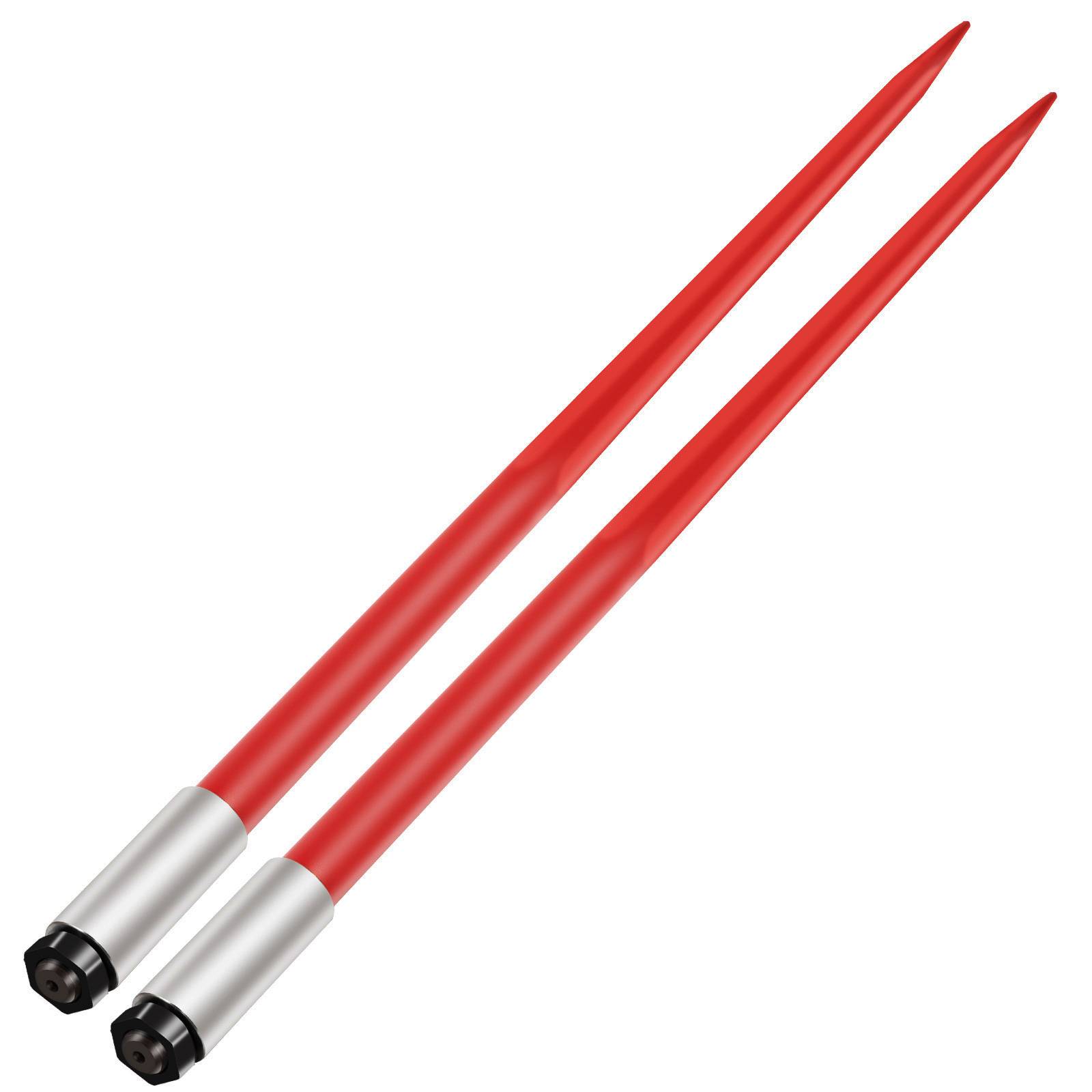 Vevor - VEVOR Lance à foin 125 cm, 2 lances, fixation rapide, rouge. - Image 1
