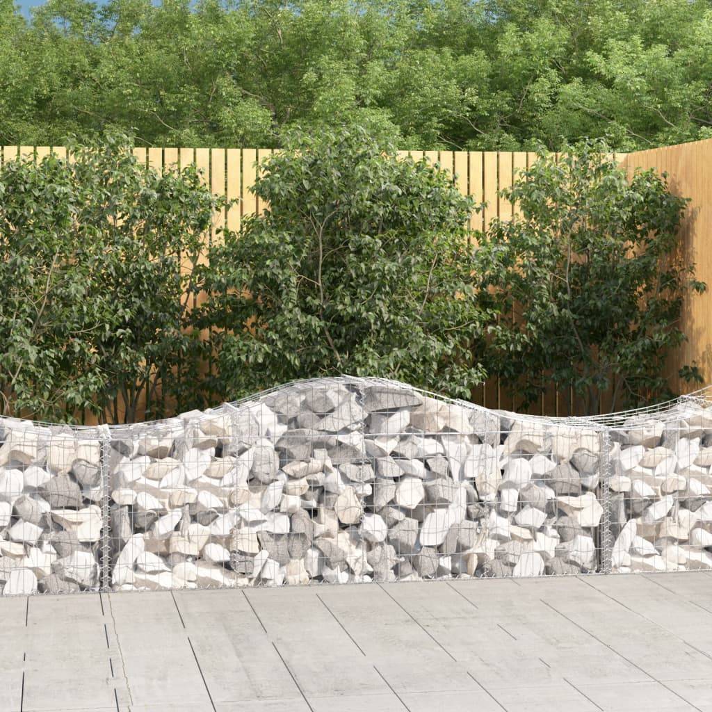Vidaxl - Panier de gabions arqué 200x50x60/80 cm Fer galvanisé vidaXL 153393 - Image 1
