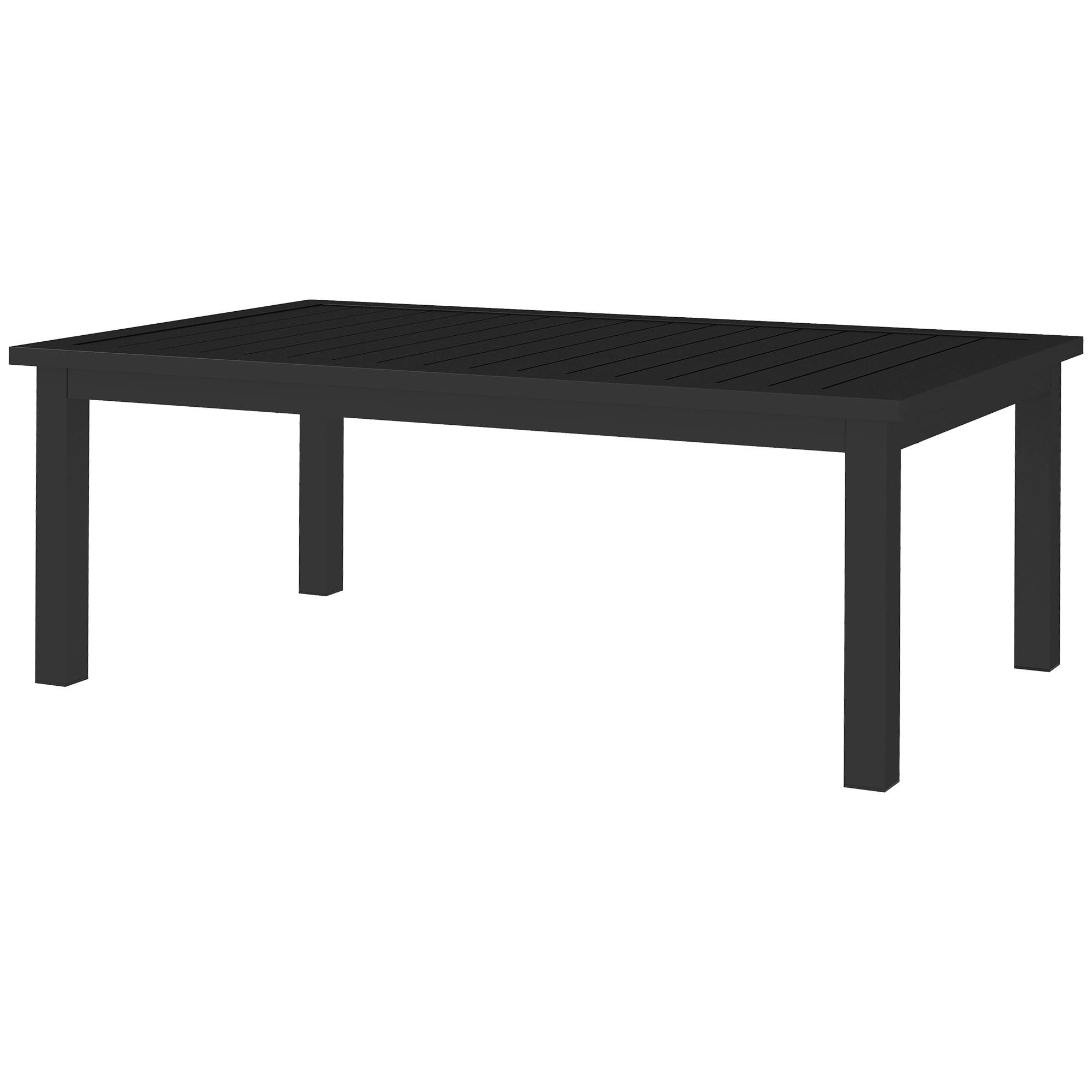 PANGIVO - Table basse de jardin aluminium noir 100 x 60 x 37 cm - PANGIVO - Image 2