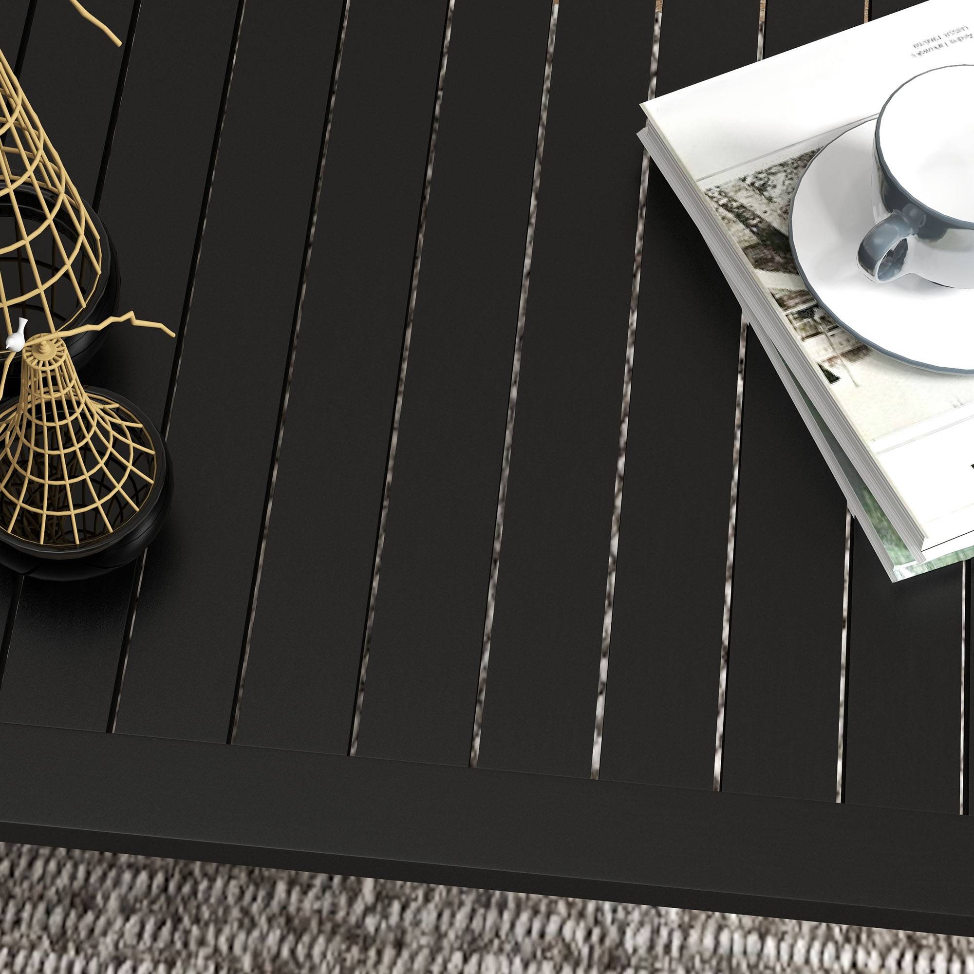 PANGIVO - Table basse de jardin aluminium noir 100 x 60 x 37 cm - PANGIVO - Image 8