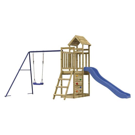 Aire de jeux d'extérieur - Jeu Plein air enfant bois de pin imprégné rj23 - Image 1