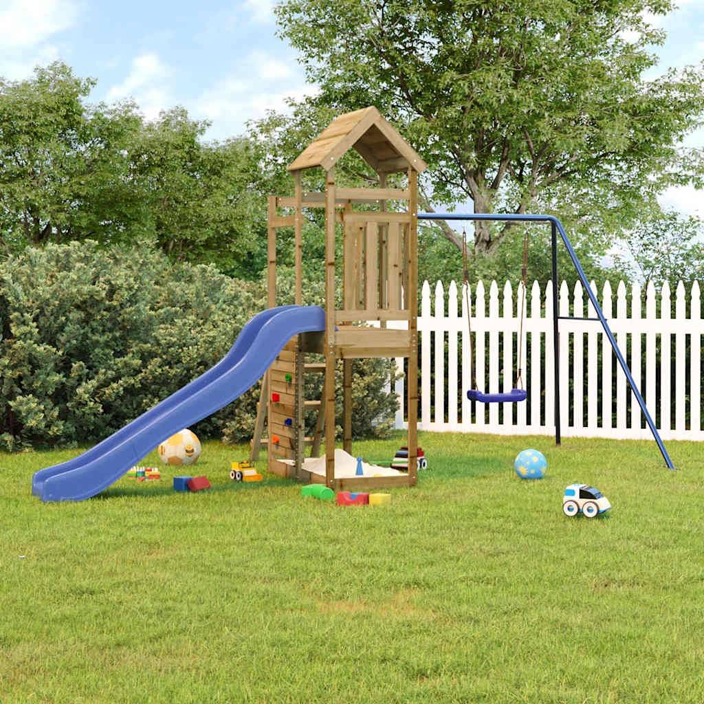Aire de jeux d'extérieur - Jeu Plein air enfant bois de pin imprégné rj23 - Image 2