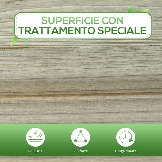 ComfortXL - Jardinière surélevée en bois de sapin 91 x 51 x 76 cm coloris naturel pour balcon et jardin avec étagère - Image 7
