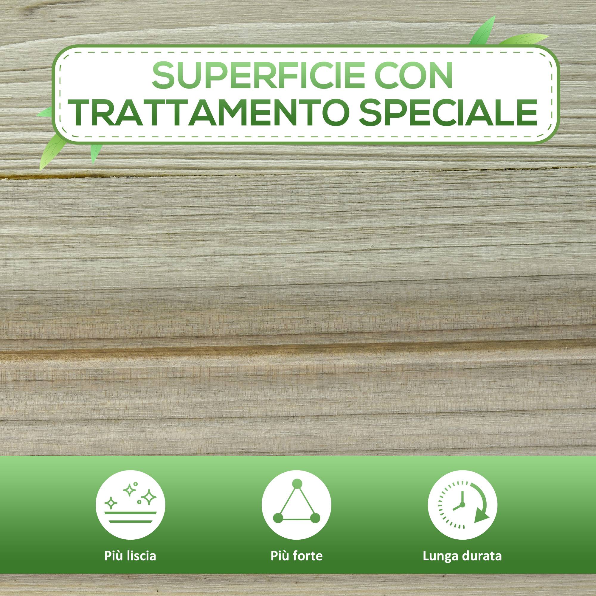 ComfortXL - Jardinière surélevée en bois de sapin 91 x 51 x 76 cm coloris naturel pour balcon et jardin avec étagère - Image 7