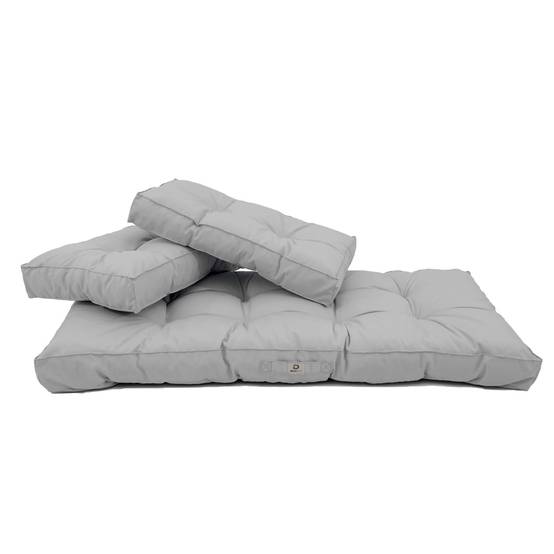 Coussins pour salon de jardin capitonné 120x60cm gris galet - Déco arts - Image 3
