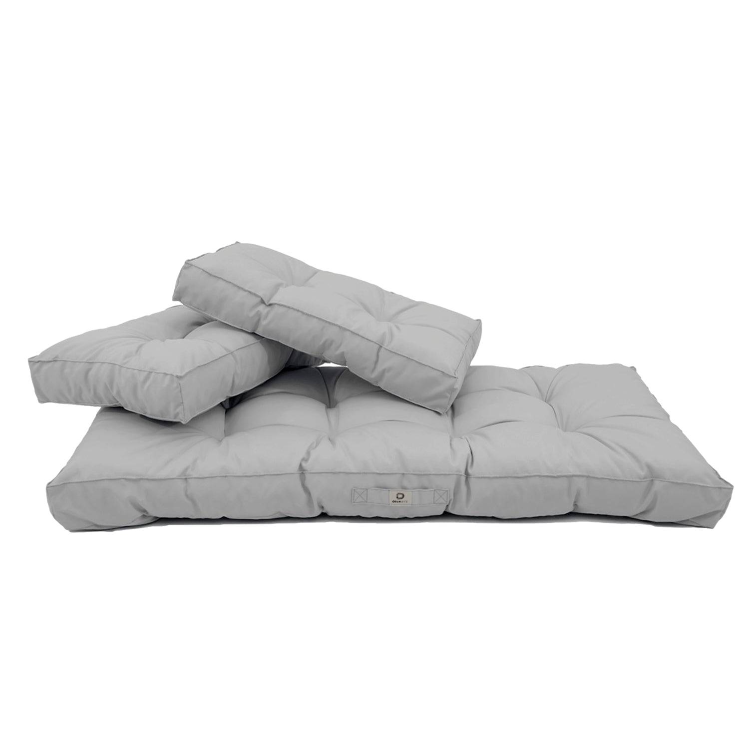 Coussins pour salon de jardin capitonné 120x60cm gris galet - Déco arts - Image 3