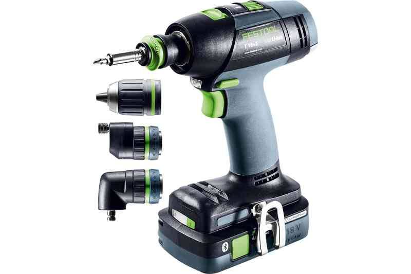 Perceuse visseuse sans fil T 18+3 HPC 4.0 I-Set - FESTOOL - avec 2 batteries 18V 4.0Ah - chargeur - accessoires - Systainer - 576989 - Image 3