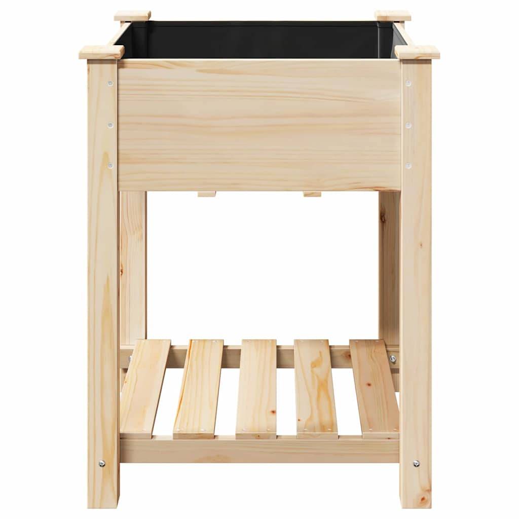 Cache-pot, Pot De Fleurs avec étagère Beige 60.5 x 60 x 76.5 cm g372 - Image 5