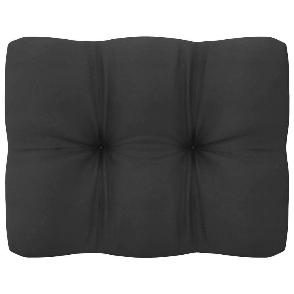 Helloshop26 - Salon de jardin meuble d'extérieur ensemble de mobilier 12 pièces avec coussins noir bois de pin massif - Image 6
