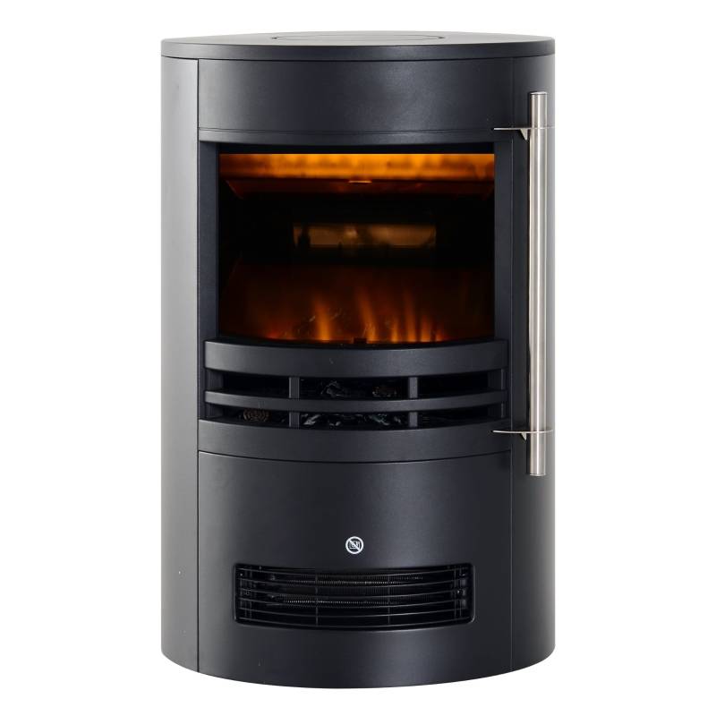 ComfortXL - Poêle électrique 2000W design moderne avec effet flammes pour salon Noir – ComfortXL Outdoor Living - Image 2