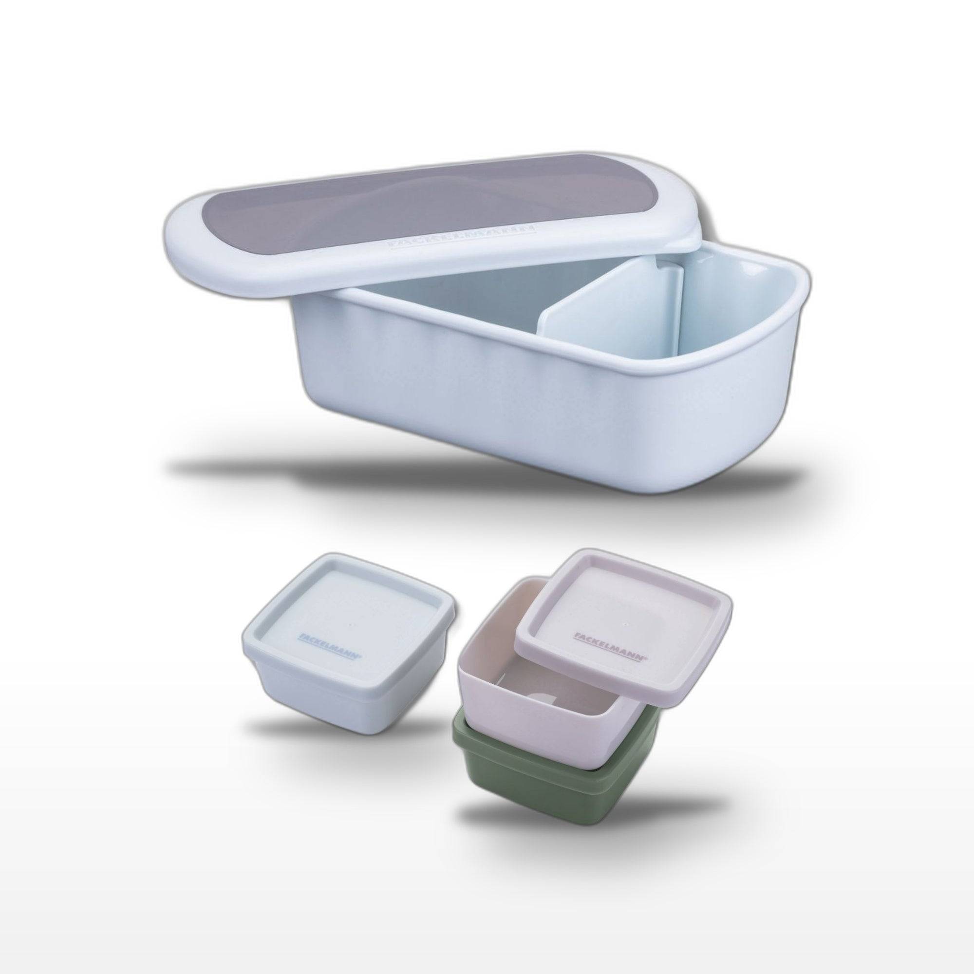 Lot de 1 lunch box 1L avec 3 boîtes à sauce Fackelmann Storage - Image 1