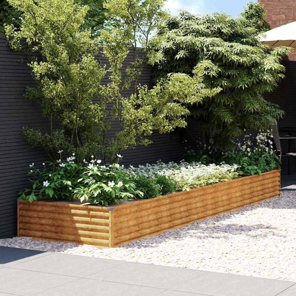 Prolenta Premium - Jardinière acier marron  387 x 100 x 36 cm  - Prolenta premium p353.7 - Image 1