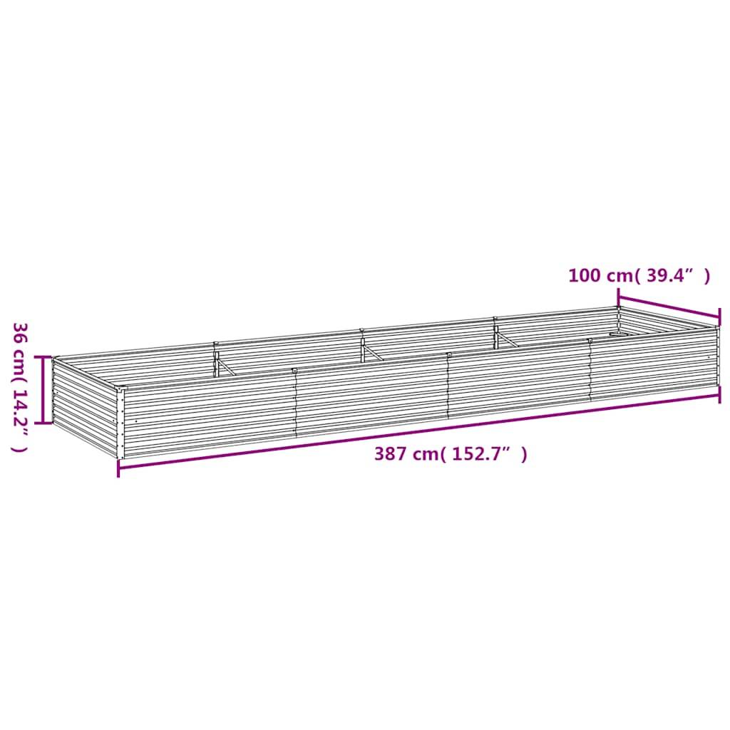 Prolenta Premium - Jardinière acier marron  387 x 100 x 36 cm  - Prolenta premium p353.7 - Image 7