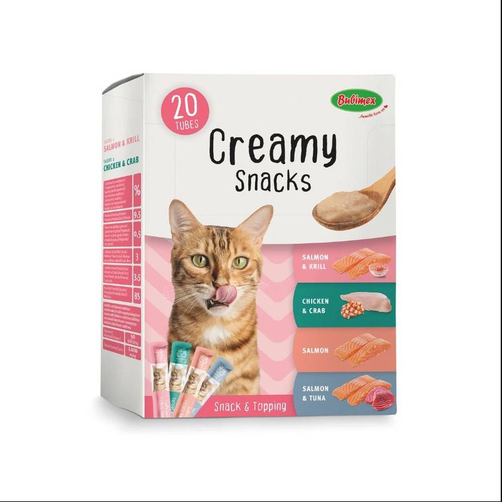 Bubimex - Multipack Creamy Snacks pour chat - x20, 300 g - Bubimex