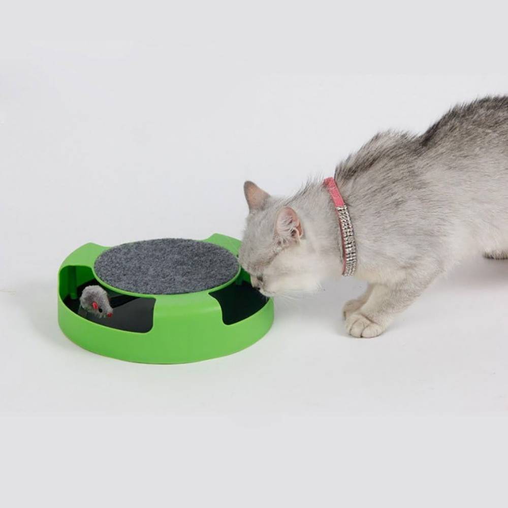 Jouet interactif pour chat - Souris rotative + 4 spirales - Stimulation sans piles - Living123 - Image 5