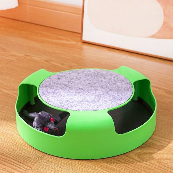Jouet interactif pour chat - Souris rotative + 4 spirales - Stimulation sans piles - Living123 - Image 2