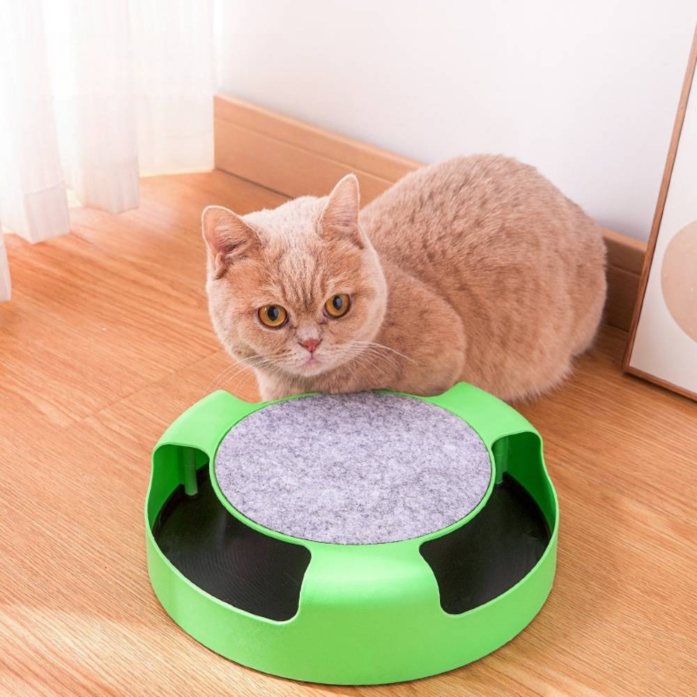 Jouet interactif pour chat - Souris rotative + 4 spirales - Stimulation sans piles - Living123 - Image 3