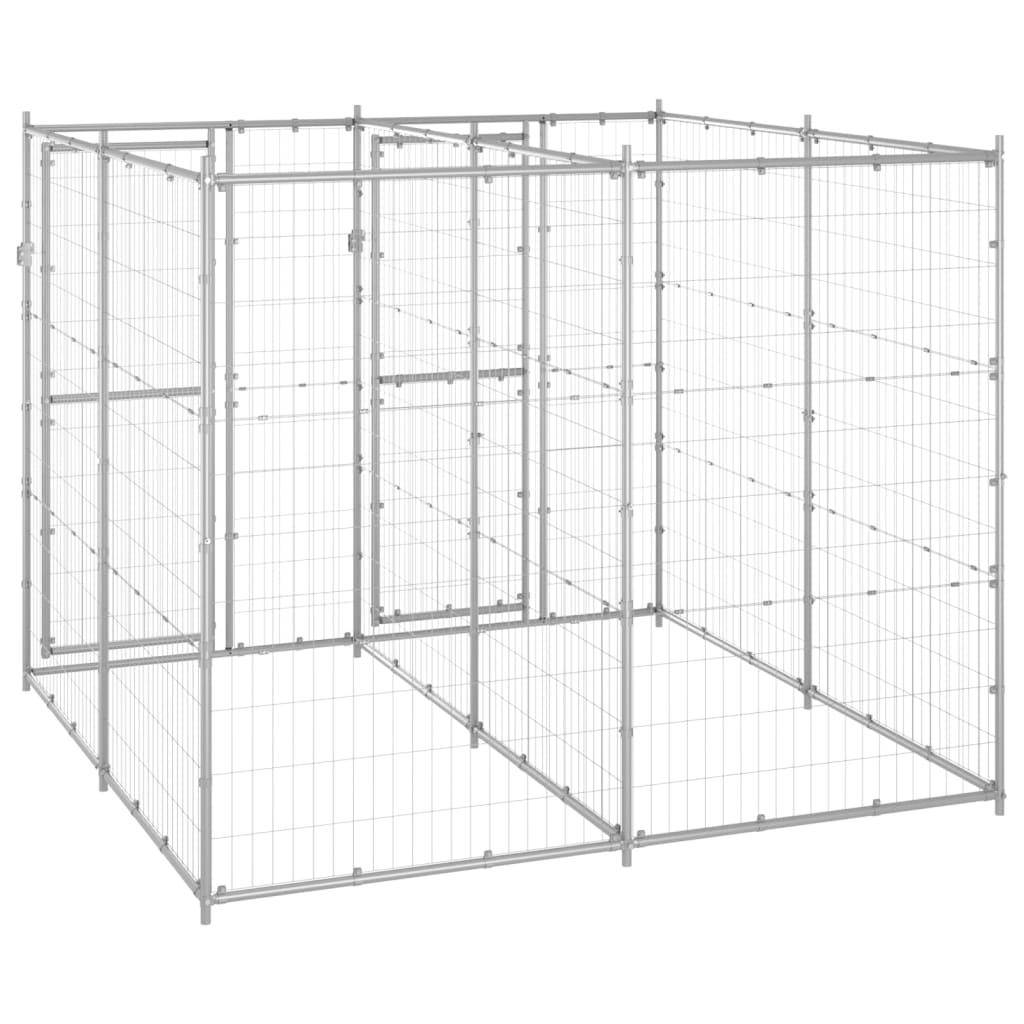 Helloshop26 - Chenil extérieur cage enclos parc animaux chien extérieur acier galvanisé 4,84 m² - Image 5