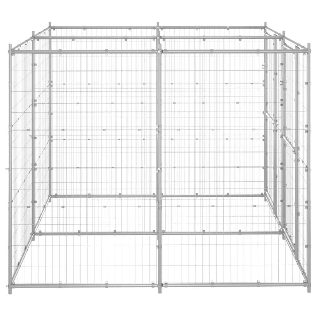 Helloshop26 - Chenil extérieur cage enclos parc animaux chien extérieur acier galvanisé 4,84 m² - Image 4