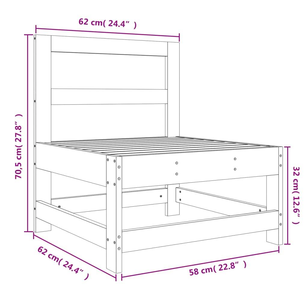 Prolenta Premium - Banc de jardin Blanc 62 X 62 cm - Prolenta Premium - Image 7