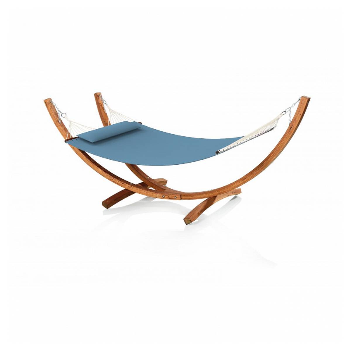 Hamac Hawaii avec Cadre en Bois - Confort et Élégance en Bleu - Image 1