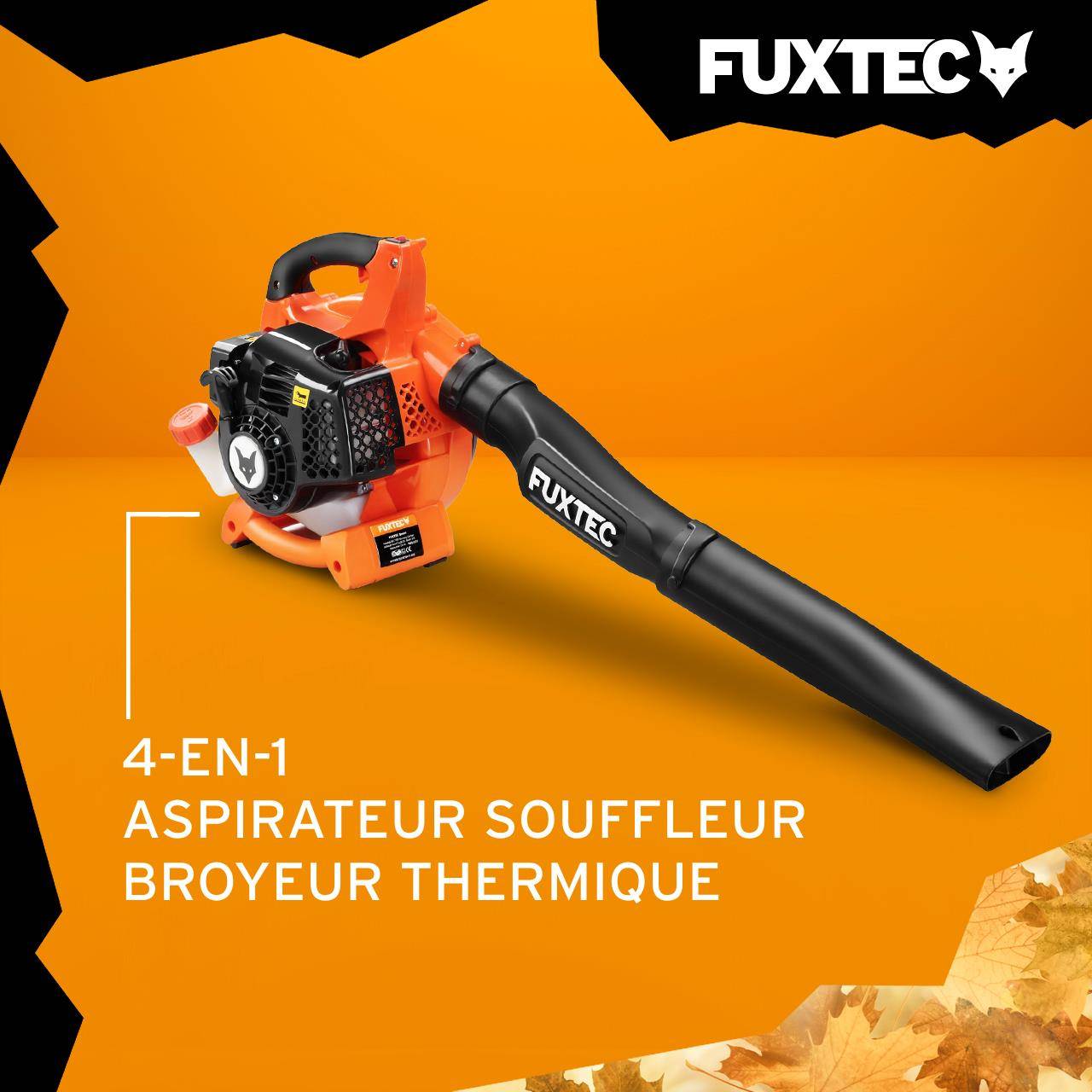 FUXTEC - Aspirateur de feuilles mortes thermique - FUXTEC FX-LBS126 - 26cm3 4en1 2 temps souffleur broyeur - Image 2