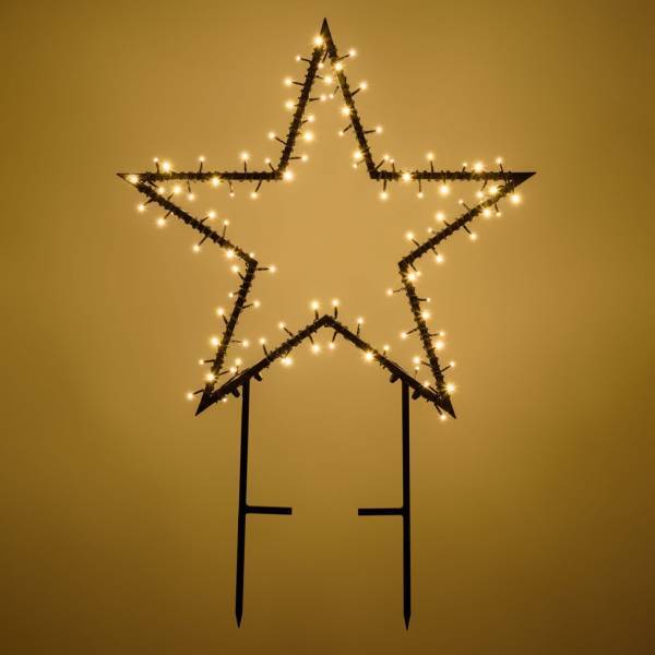 Lotti - Etoile lumineuse 2D à planter D75cm 100 LED blanc chaud 8 jeux lumières IP44 SMART Connect 31V Lotti - Image 5