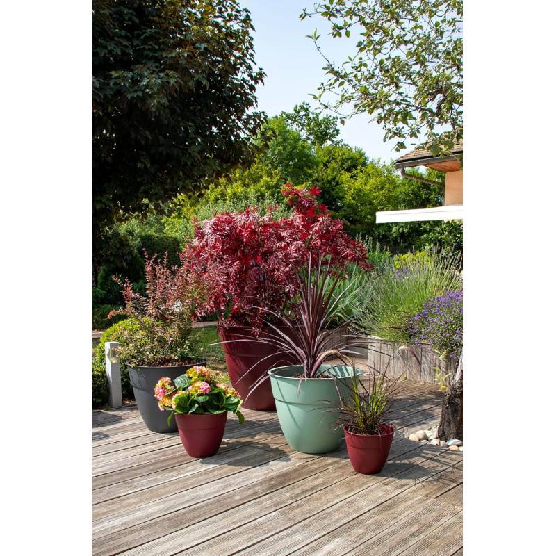 Eda - Pot De Fleur Osaka ø 40 Cm - Volume 28,3 L - Rouge Bourgogne - Eda - Image 5