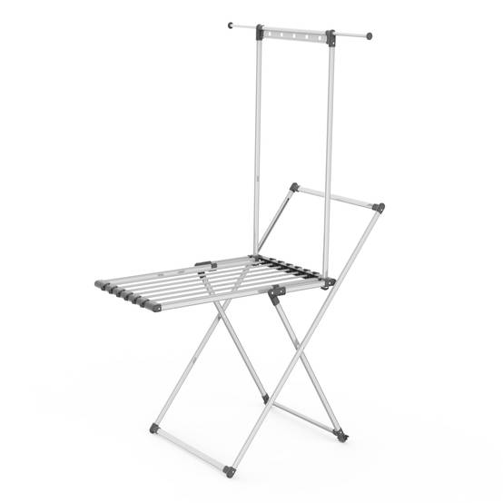 Séchoir linge avec tringle supplémentaire et pinces bas - PRACTO HOME - Image 1