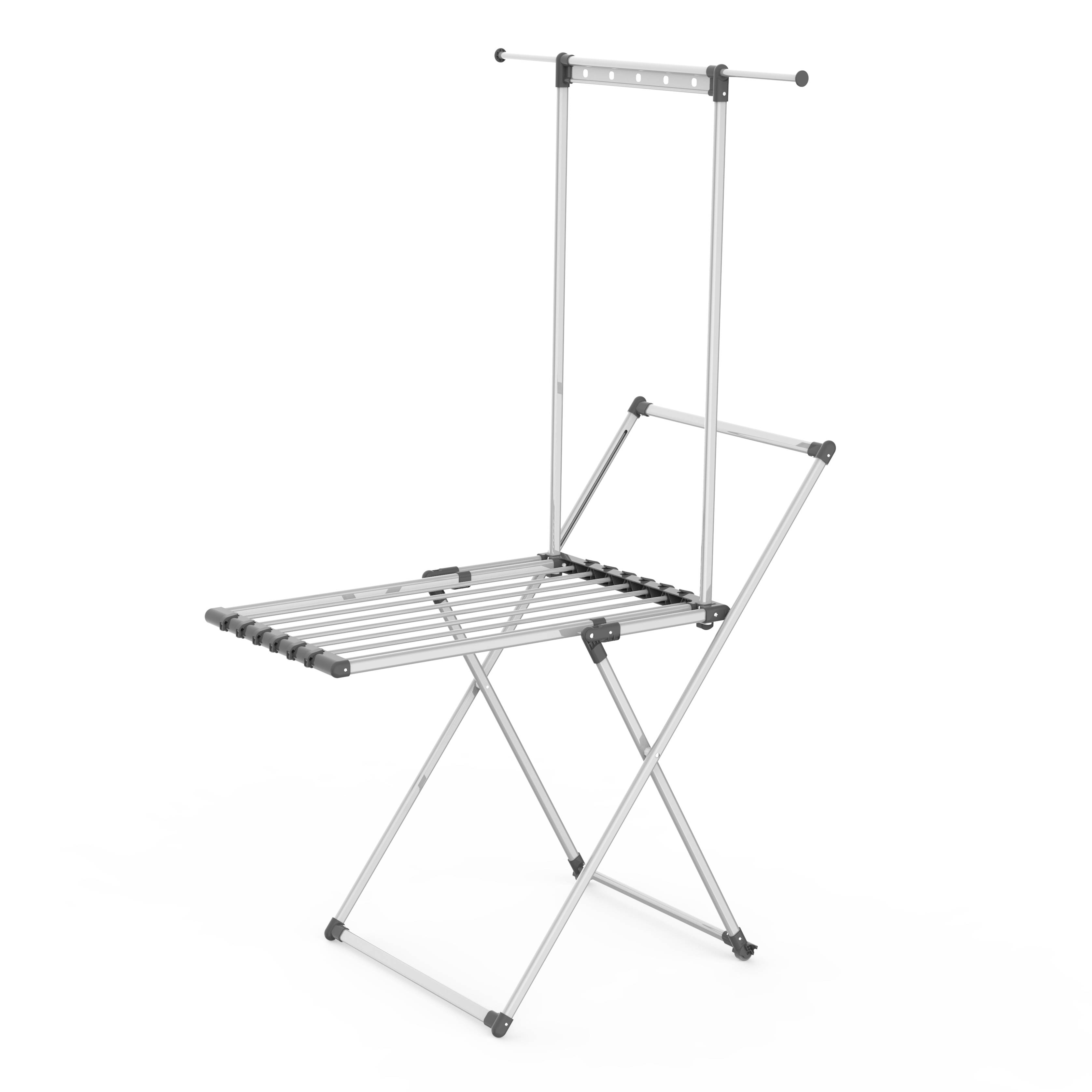 Séchoir linge avec tringle supplémentaire et pinces bas - PRACTO HOME - Image 1