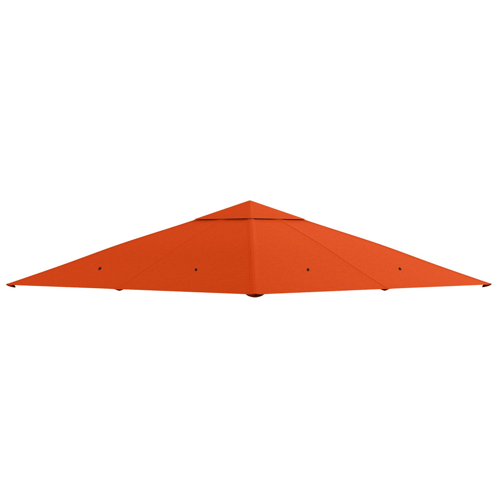 Toile de Rechange 3x3 m Polyester pour Tonnelle de Jardin Protection UV Orange - ComfortXL Outdoor Living - Image 1