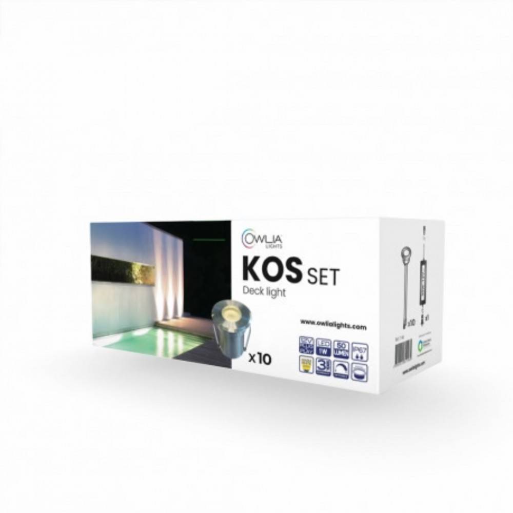 Decklinea - 10 Spots LED à Encastrer - Blanc Chaud - KOS - Transformateur 30W - Plug and Play - Spot dimmable - Image 5