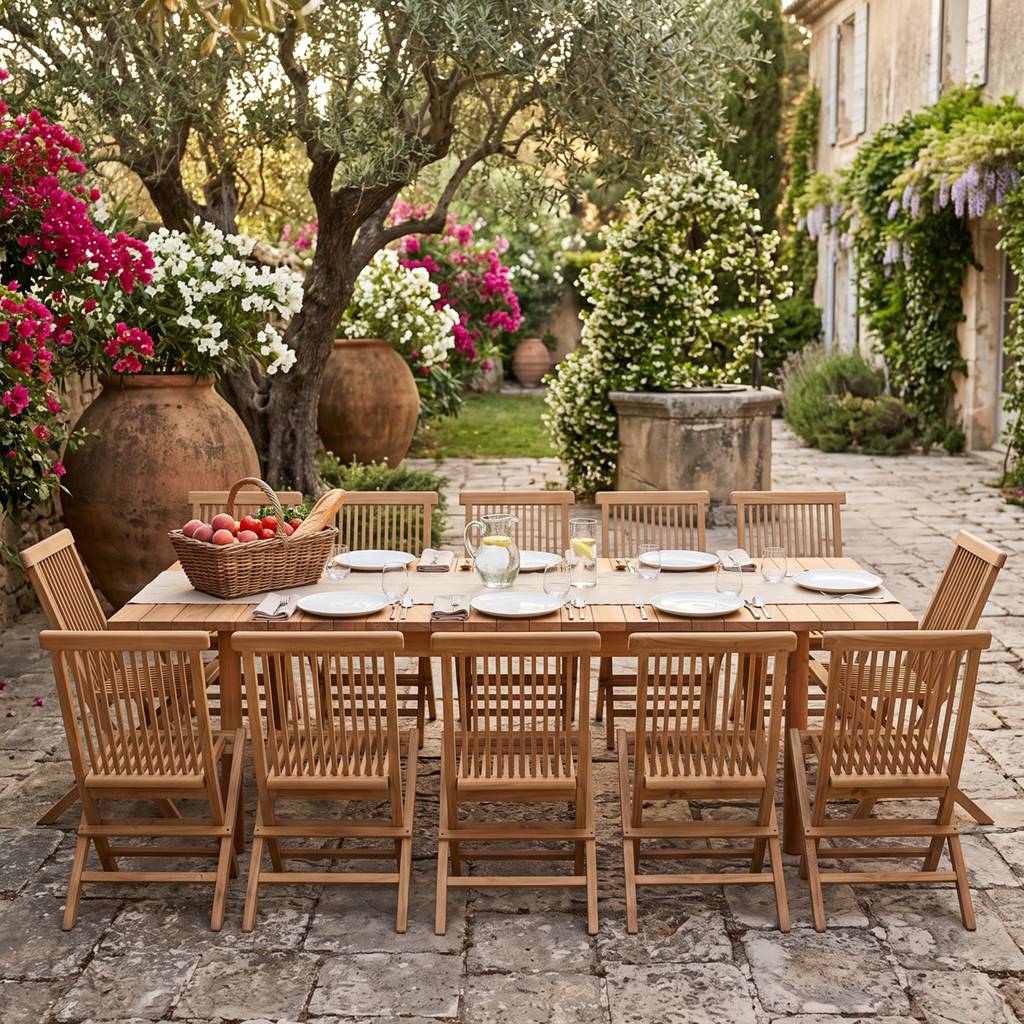 Teck'Attitude - Salon de jardin en teck massif Riviera, 10 places - TECK'Attitude - Image 7
