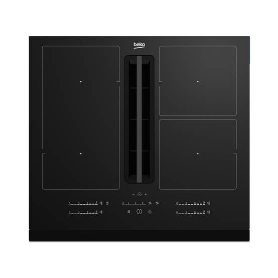 Beko - Table de cuisson induction aspirante 60cm 4 feux 7400w HIXI64700UF1 Beko - Image 1