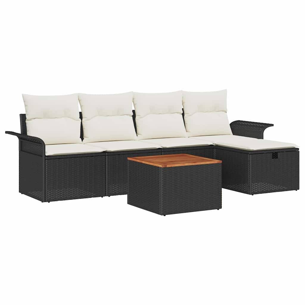 ComfortXL - Salon de jardin 4 places en poly rotin avec rangement et table Noir – ComfortXL Outdoor Living - Image 2