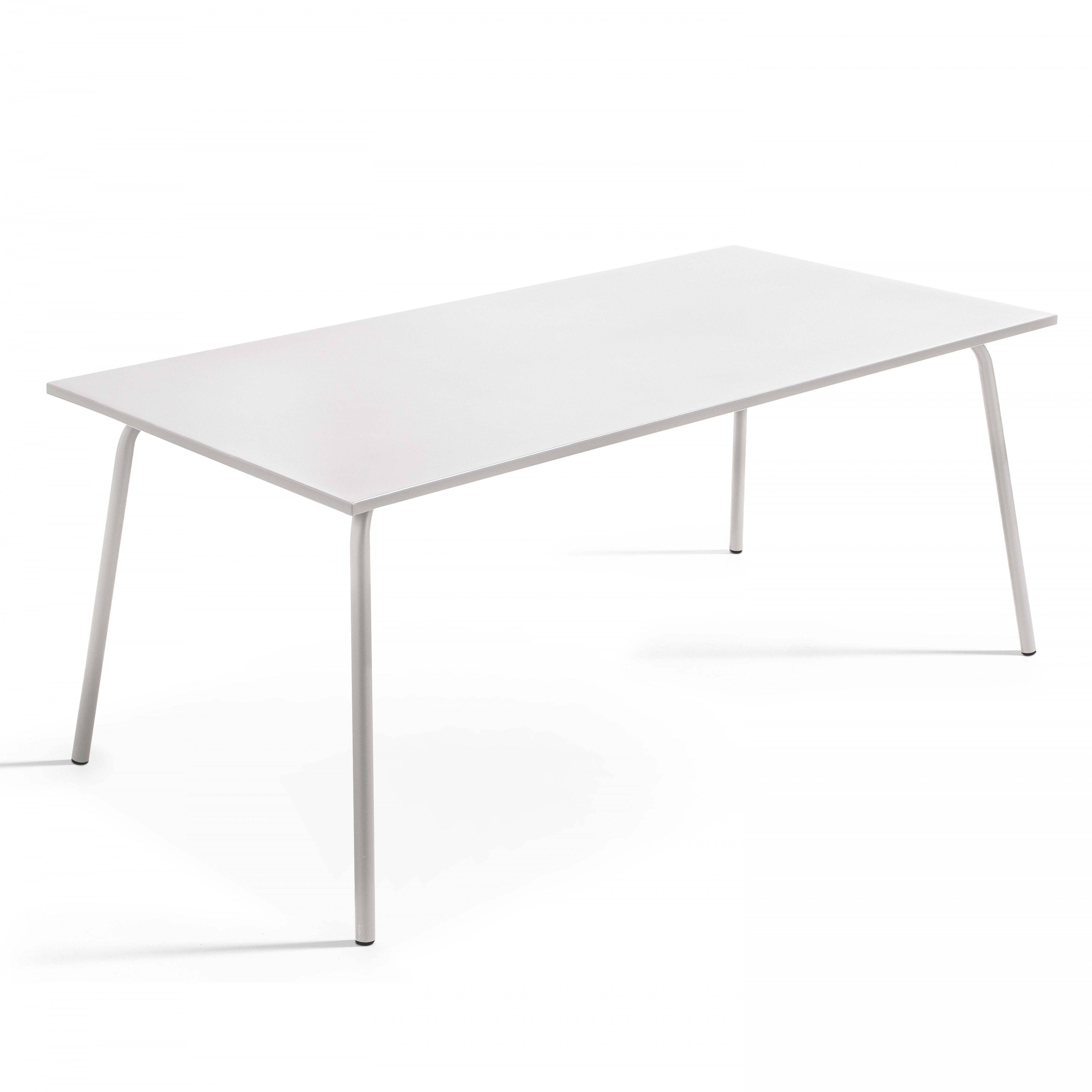 Oviala - Ensemble table de jardin et 6 chaises en métal blanc Palavas - Oviala - Image 5