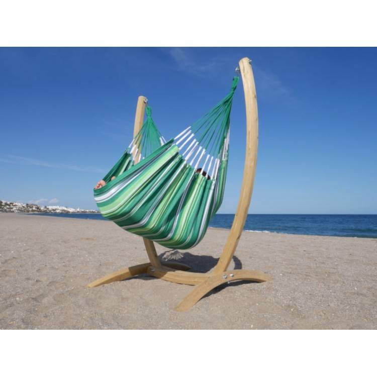 Hamac chaise Albizia XXL sur pied en bois - Tropical Hamac - Image 2