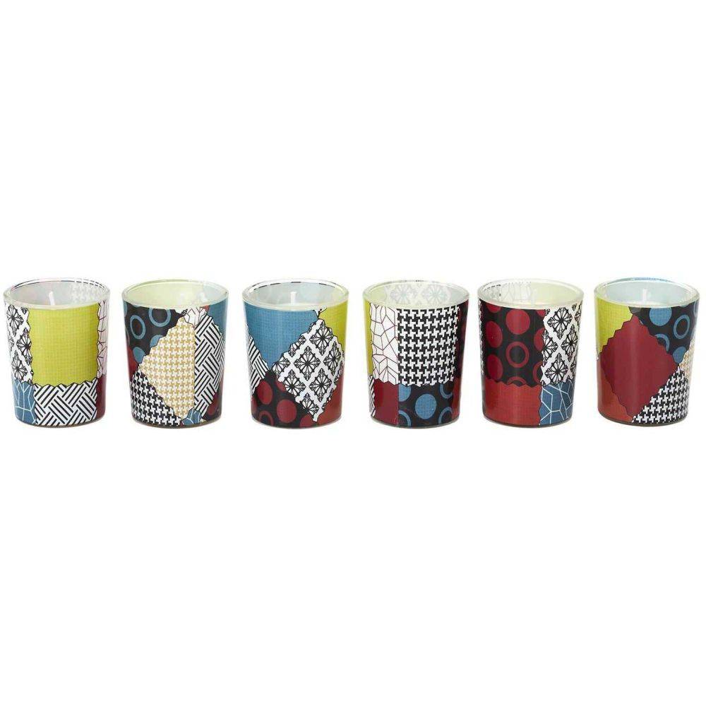 The Home Deco Factory - Coffret de 6 bougies parfumées Patchwork - Image 4