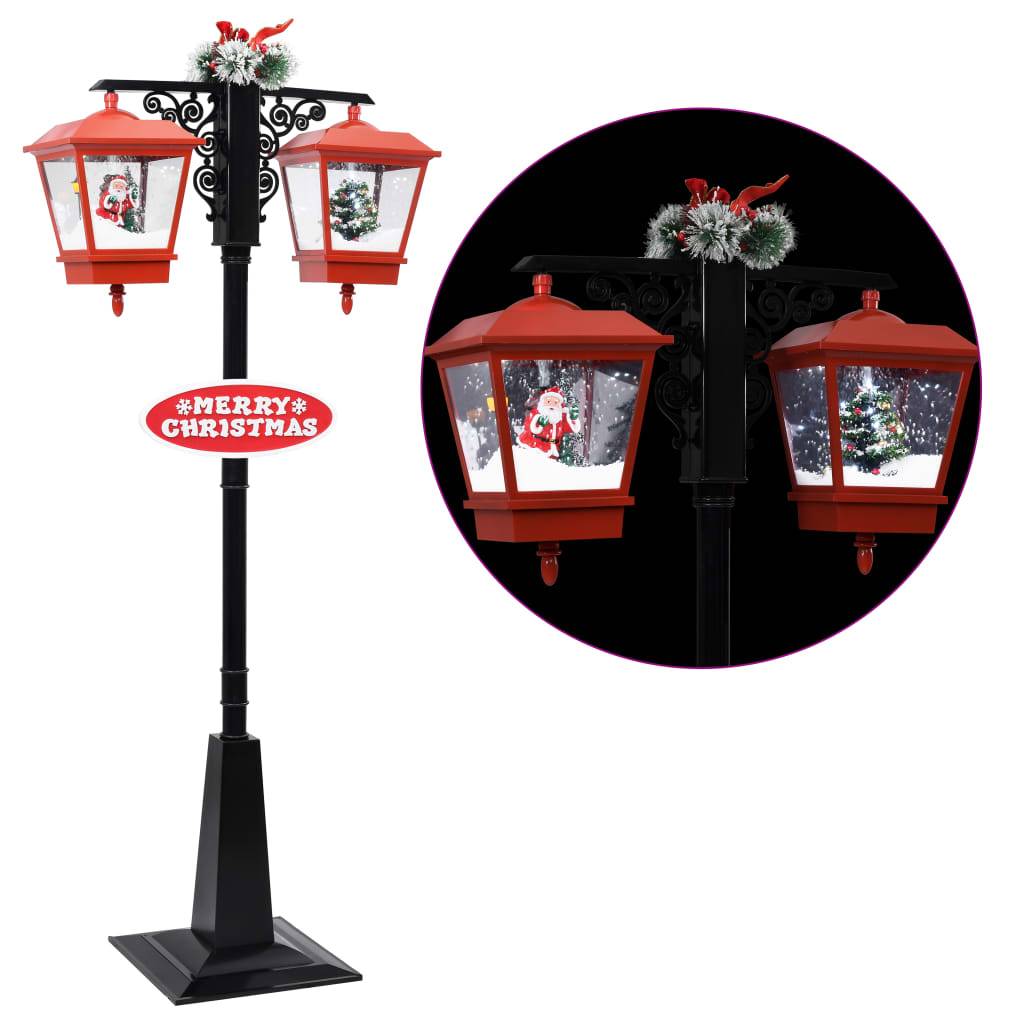 Double Lampadaire de Noël Lumineux Chute de Neige Décoration Fêtes 188cm – ComfortXL Outdoor Living - Image 2