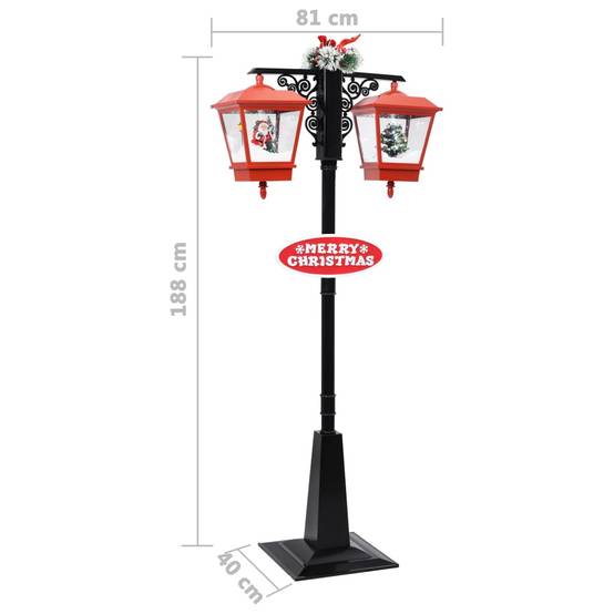 Double Lampadaire de Noël Lumineux Chute de Neige Décoration Fêtes 188cm – ComfortXL Outdoor Living - Image 6