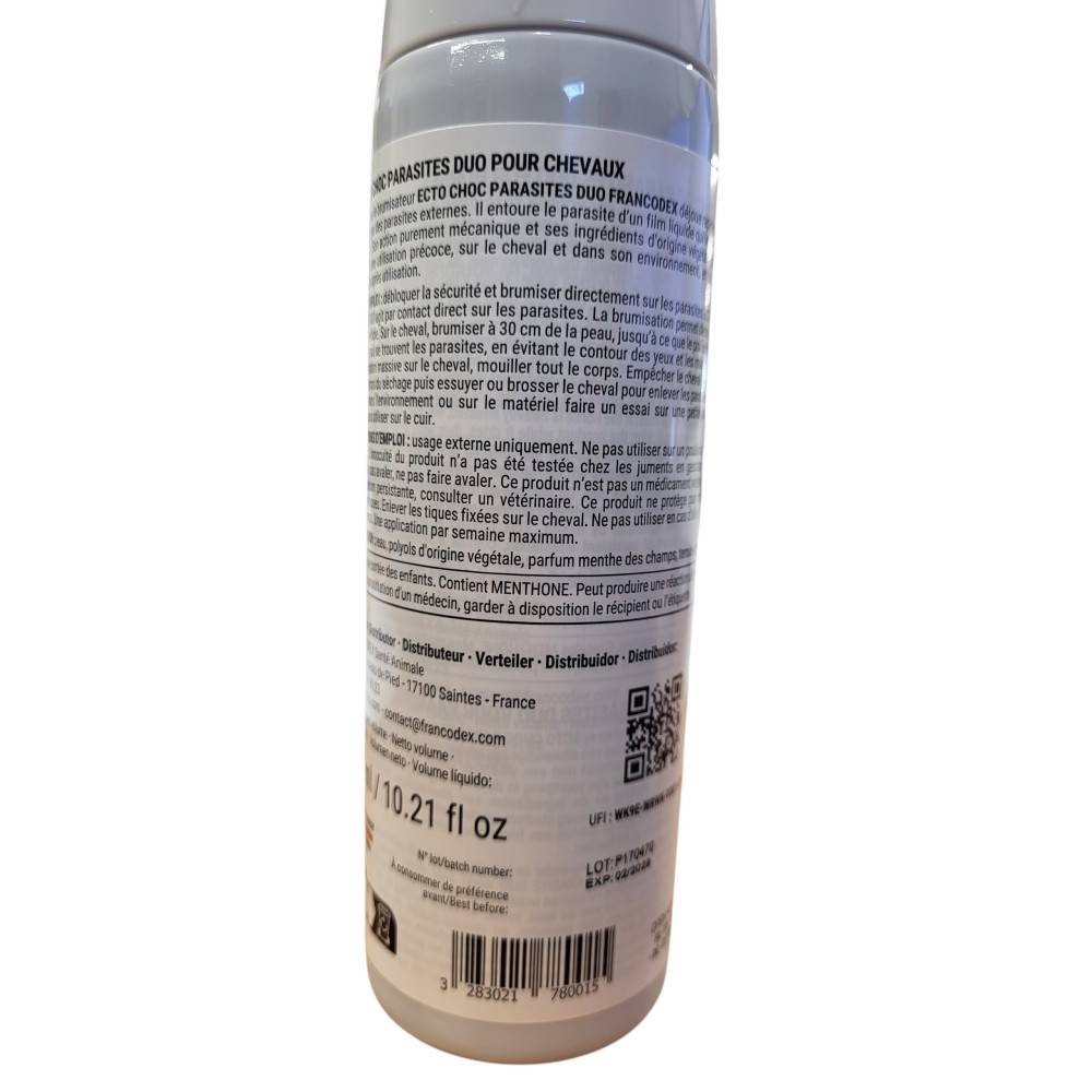 Francodex - Brumisateur Ecto Choc Parasites Duo pour chevaux - 290 ml - Francodex - Image 3