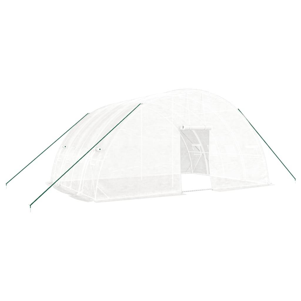 Serre de jardin 24m² - Serre de culture avec cadre en acier blanc 6x4x2,85 m MP704 MAISON CHIC - Image 1